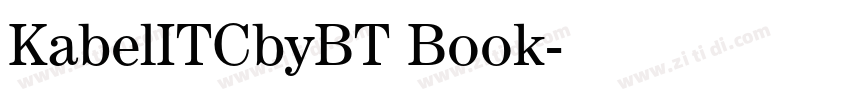 KabelITCbyBT Book字体转换